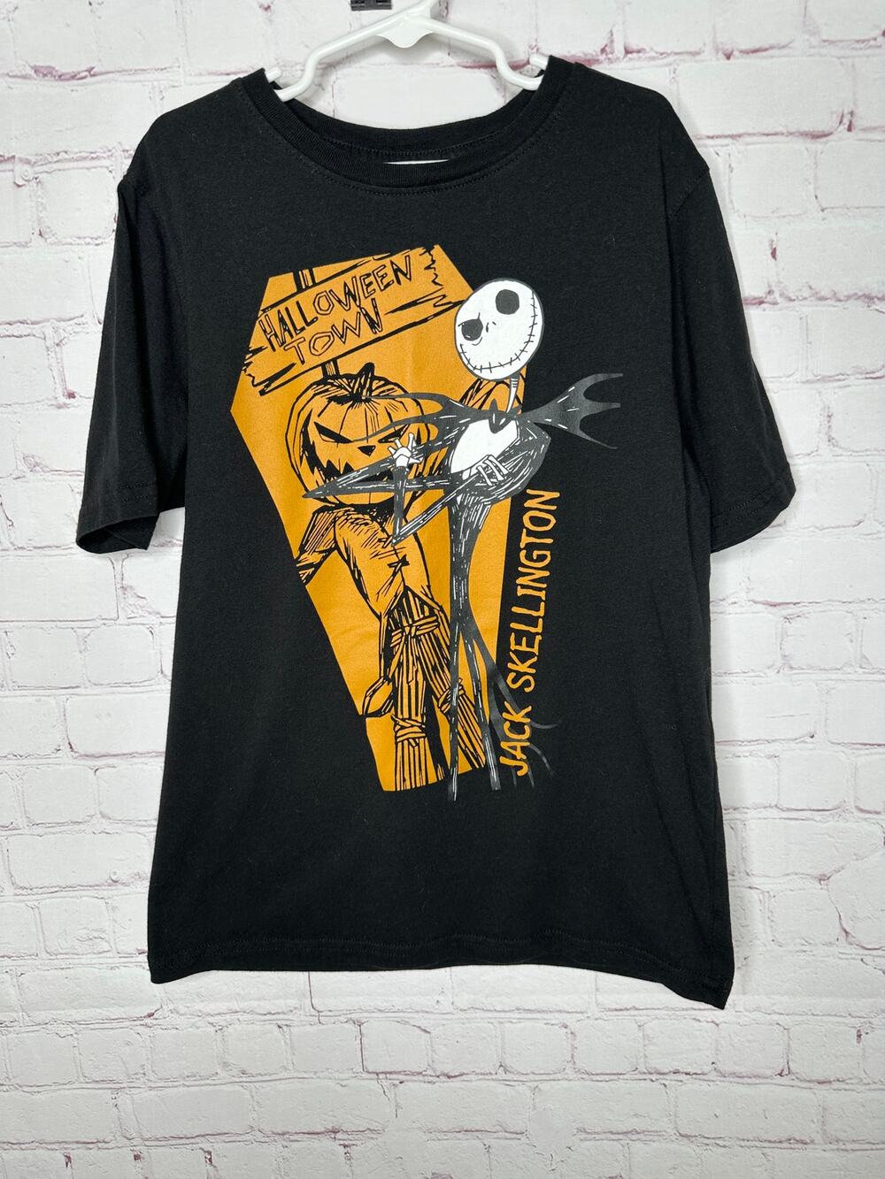 Disney's The Nightmare Before Christmas Black Tshirt Boys Large 10/12 Jack